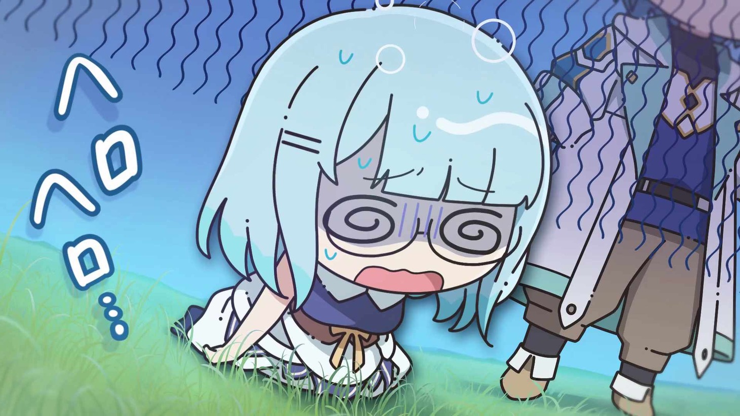 TVアニメ「勇者パーティーを追放された白魔導師、Sランク冒険者に拾われる ～この白魔導師が規格外すぎる～」のミニアニメより