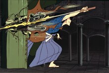 「ルパン三世 PART2」より、斬鉄剣を使う五ェ門の登場シーン 原作：モンキー・パンチ ©TMS