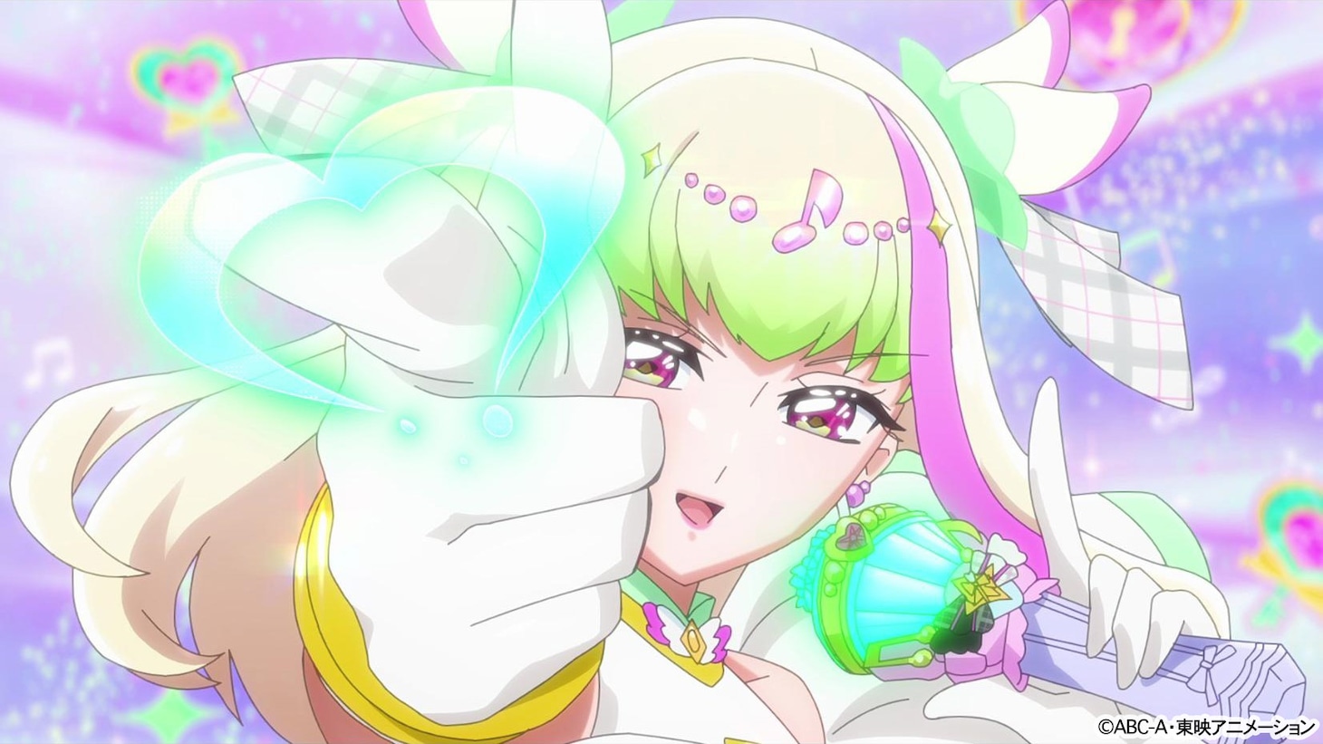 キュアズキューンの変身シーン (c)ABC-A・東映アニメーション