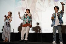 左から安済知佳、内田雄馬、木村良平