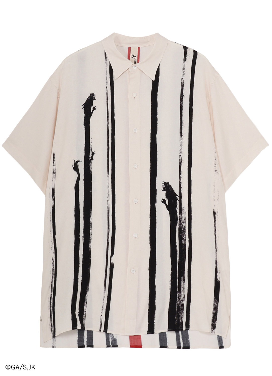 シャツ「虹龍 ストライプ・白」