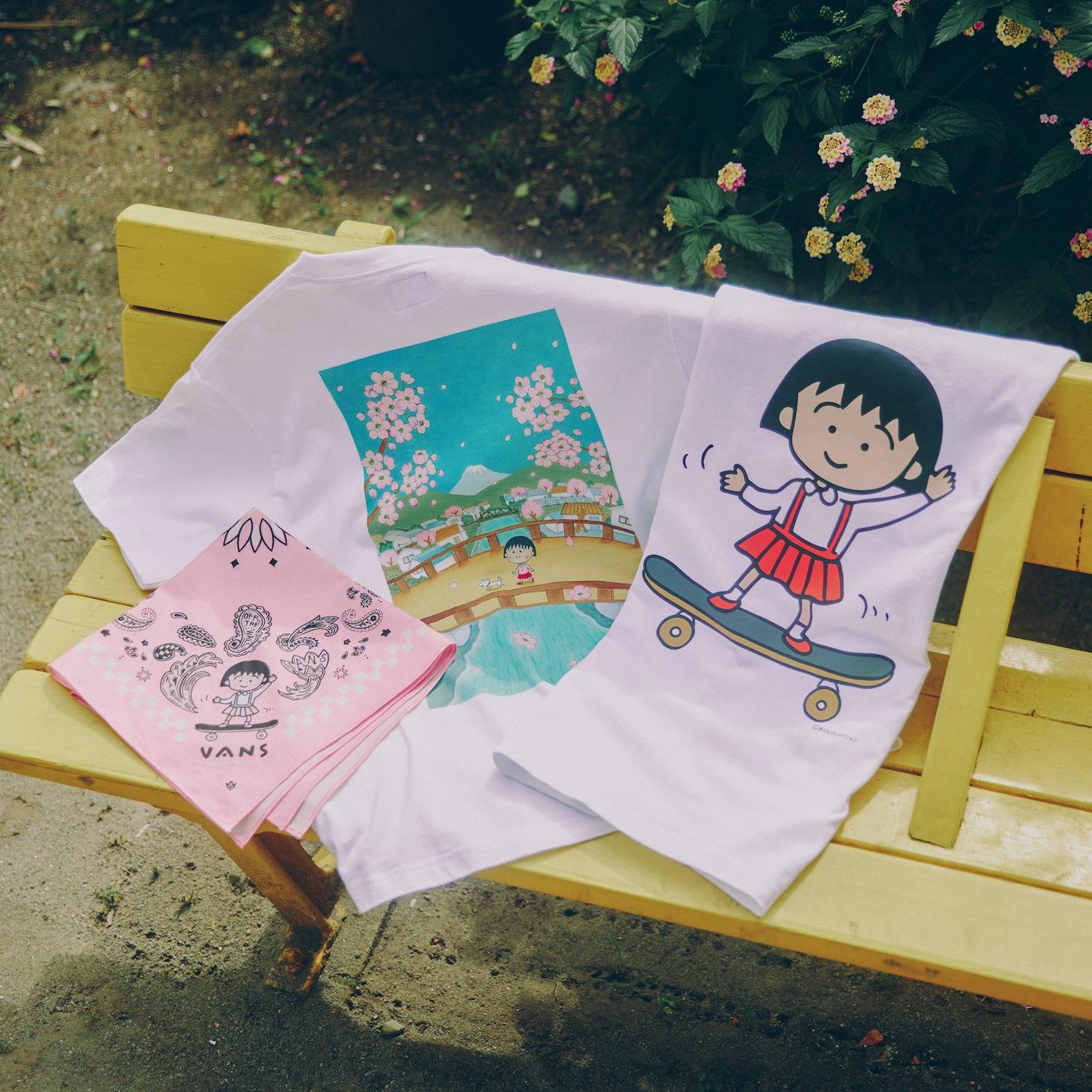 「ちびまる子ちゃん」のTシャツとバンダナ