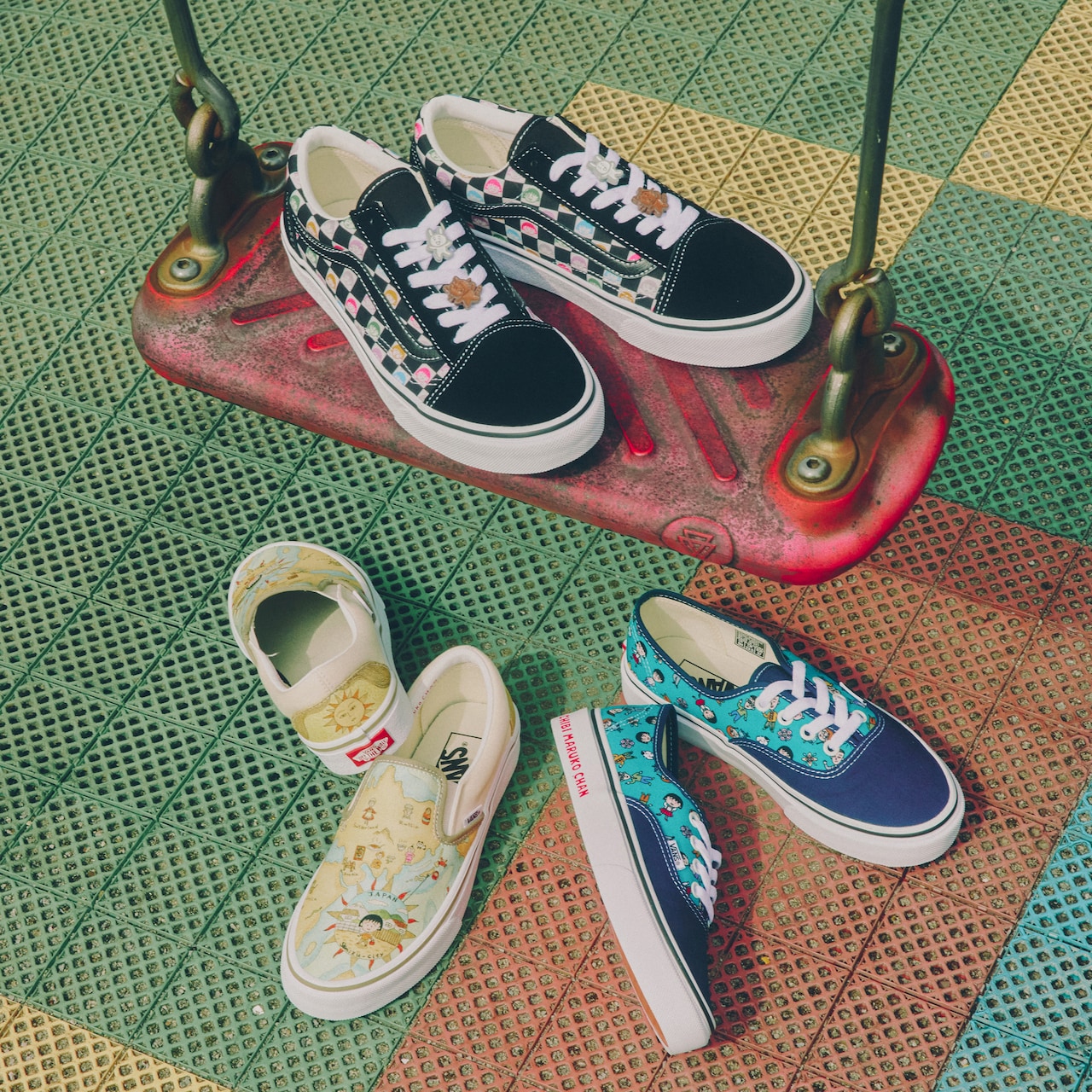 国内配送 VANS x ちびまる子ちゃん OLD SKOOL MARUKO/CHECK OLD SKOOL （MARUKO/CHECK）」 - さくらももこ×Vansのコラボ