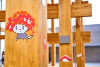 大阪・関西万博の会場に「いくらネーター」が使用された様子。