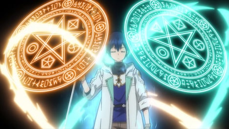 TVアニメ「勇者パーティーを追放された白魔導師、Sランク冒険者に拾われる ～この白魔導師が規格外すぎる～」PV第2弾の場面カット