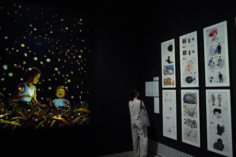 「高畑勲展 ー日本のアニメーションを作った男。」より、「火垂るの墓」の展示 (c)野坂昭如/新潮社,1988