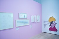 「高畑勲展 ー日本のアニメーションを作った男。」より、「かぐや姫の物語」の展示 (c)2013 Isao Takahata, Riko Sakaguchi/Studio Ghibli, NDHDMTK