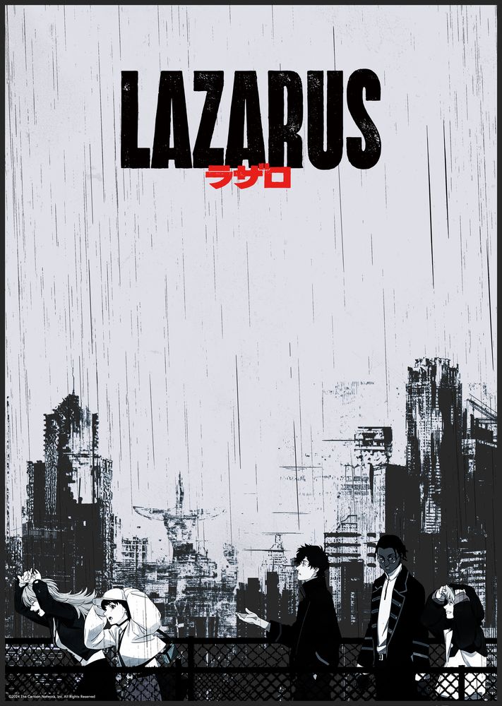 「LAZARUS ラザロ」最終話間近に新ビジュアル公開、ラザロの5人が雨の街を歩く
