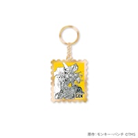 「『LUPIN THE lllRD』トレーディング切手風メタルキーホルダー」
