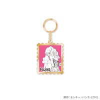 「『LUPIN THE lllRD』トレーディング切手風メタルキーホルダー」