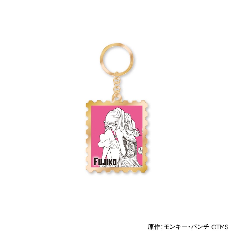 「『LUPIN THE lllRD』トレーディング切手風メタルキーホルダー」