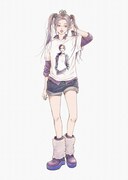 「NANA」をモチーフにしたTシャツのコーディネートイラスト