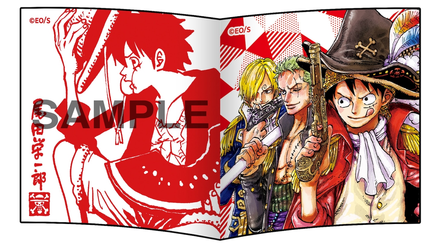 「ONE PIECE」第1弾の「ツインステッカー」 (c)尾田栄一郎／集英社
