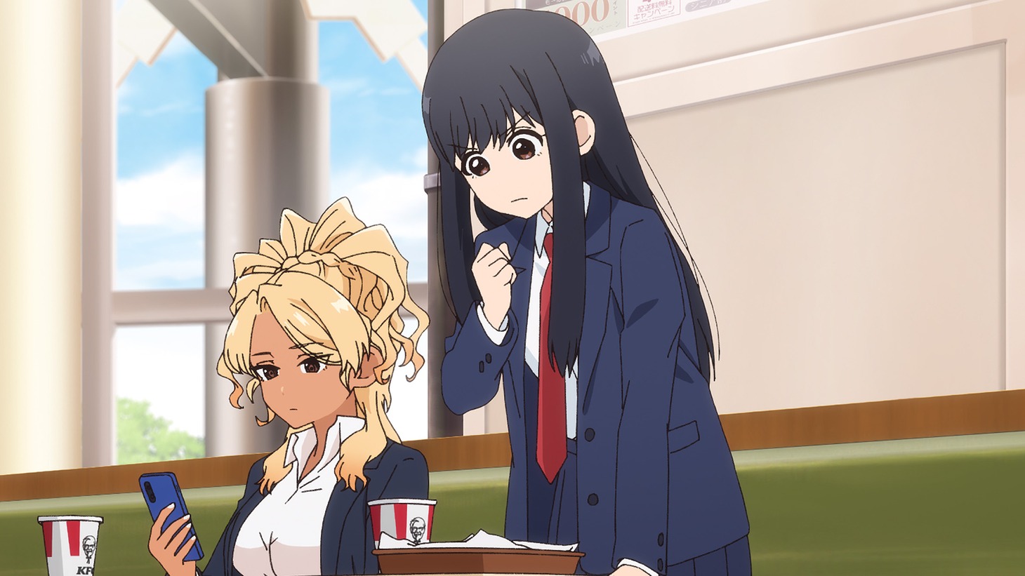 TVアニメ「フードコートで、また明日。」第1話の場面カット