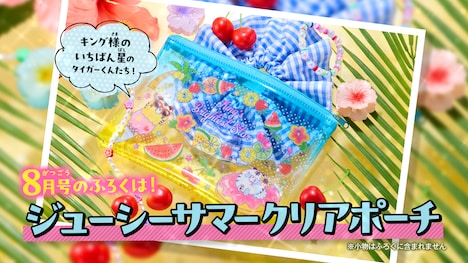 ちゃお8月号の付録「ジューシーサマークリアポーチ」