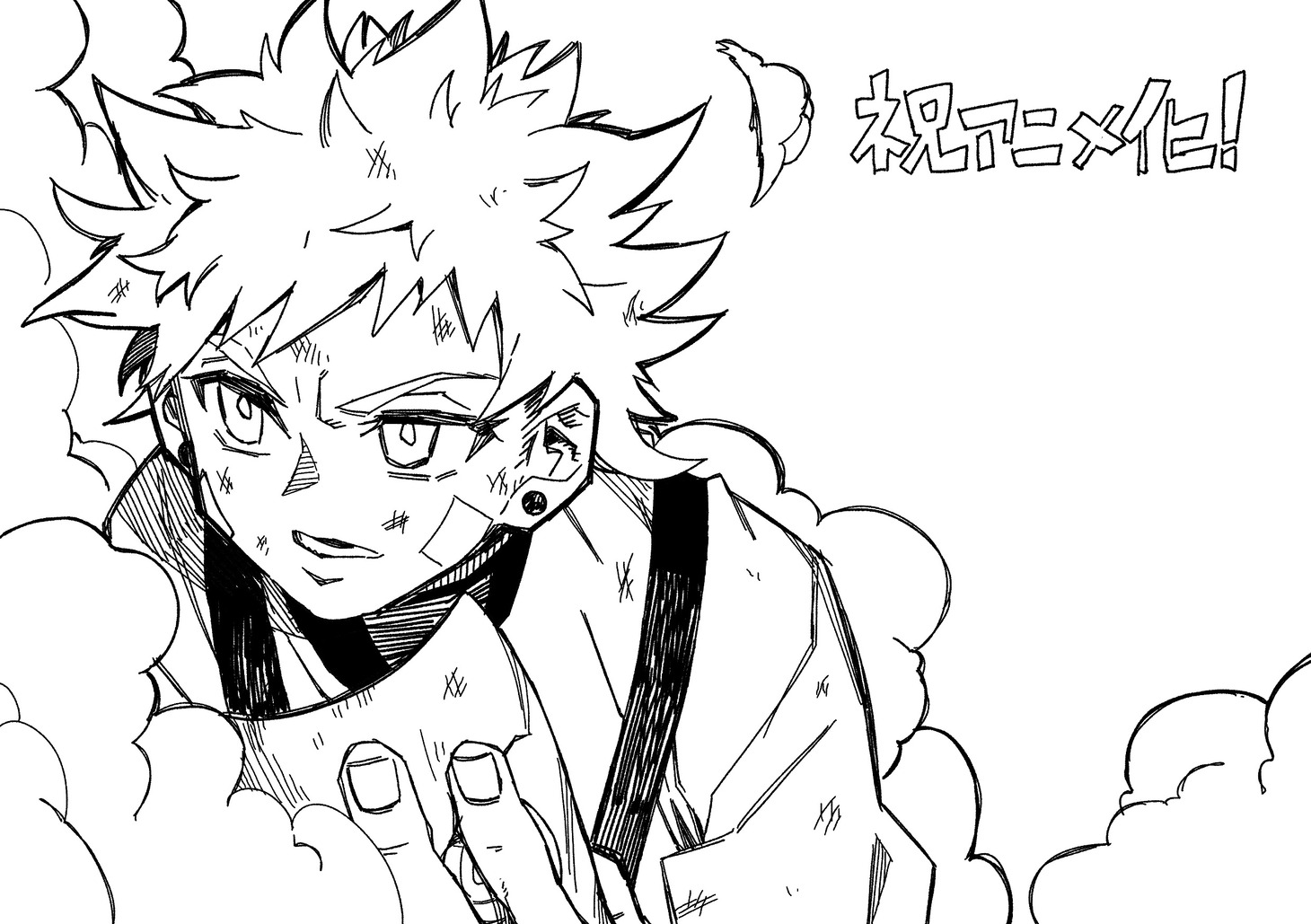 Dr.Poroのお祝いイラスト。(c)那波なばな・Dr.Poro／少年画報社