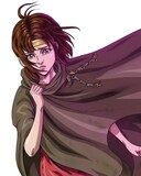 リン（CV：M・A・O）。目の前で両親を殺されたショックのあまり心を閉ざし言葉を失った少女。牢番をしていたときにケンシロウに出会い、その優しさに触れたことで声を取り戻す。バットとともにケンシロウの旅について行くことになる。 (c)武論尊・原哲夫／コアミックス, 「北斗の拳」製作委員会