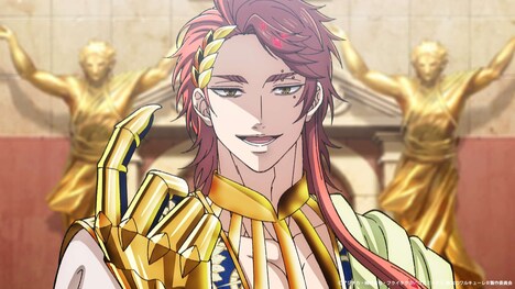 アニメ「終末のワルキューレIII」で描かれる第9回戦より、鈴村健一演じるアポロン (c)アジチカ・梅村真也・フクイタクミ／コアミックス, 終末のワルキューレIII製作委員会