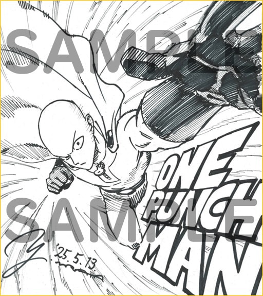 ワンパンマン　サイタマ　村田雄介先生　色紙を複写する Yahoo!オークション - ONE PUNCH-MAN ワンパンマン 村田雄介