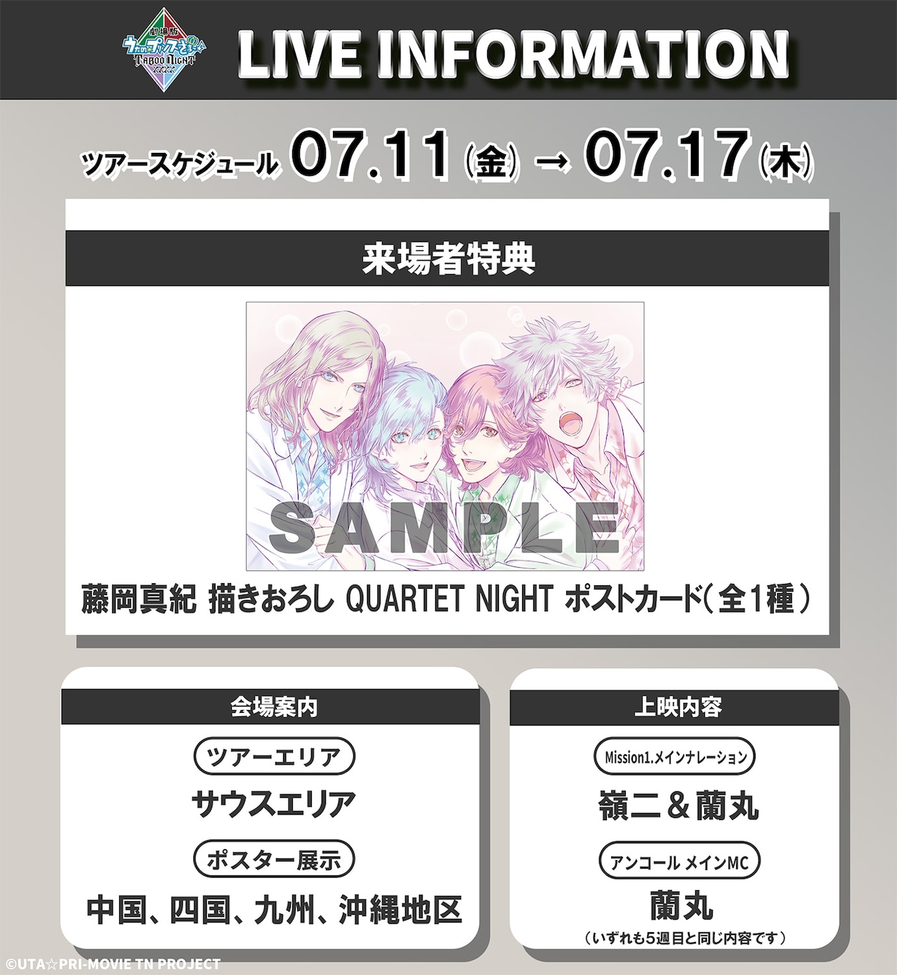 劇場版 うたの☆プリンスさまっ♪ TABOO NIGHT XXXX」10週目来場