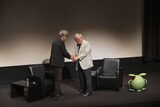 左から庵野秀明、安彦良和(撮影:松田嵩範)