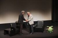 左から庵野秀明、安彦良和（撮影：松田嵩範）