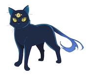 夜(CV:小林沙苗)。「ブラックキャット」という種族の魔物。普段は黒猫の姿をしている。 (c)赤井まつり・オーバーラップ/暗殺者のステータスが勇者よりも強い製作委員会