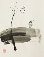 墨絵「知らないもの」