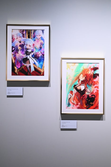 「三騎士ルーム」に展示された「Fate/Grand Order Arcade」登場サーヴァントのイラスト