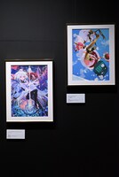 「四騎士ルーム」に展示された「Fate/Grand Order Arcade」登場サーヴァントのイラスト