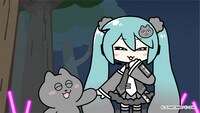 アニメ「ンめねこ」と初音ミクのコラボ回より