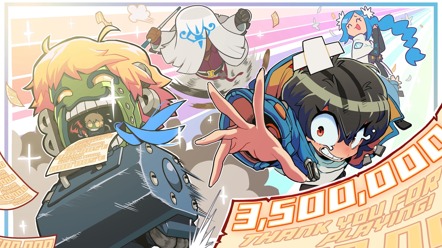 「GUILTY GEAR -STRIVE-」全世界ユーザー数350万人突破記念イラスト