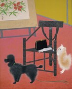 金島桂華「画室の客」1954年/京都市美術館蔵(展示期間10月21日~11月16日)