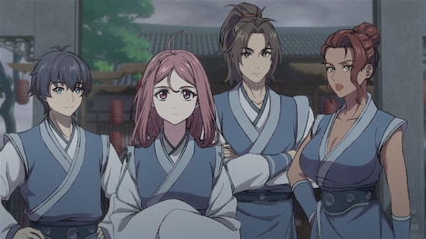 アニメ「転生宗主の覇道譚 ~すべてを呑み込むサカナと這い上がる~」第6話「参戦」場面カット