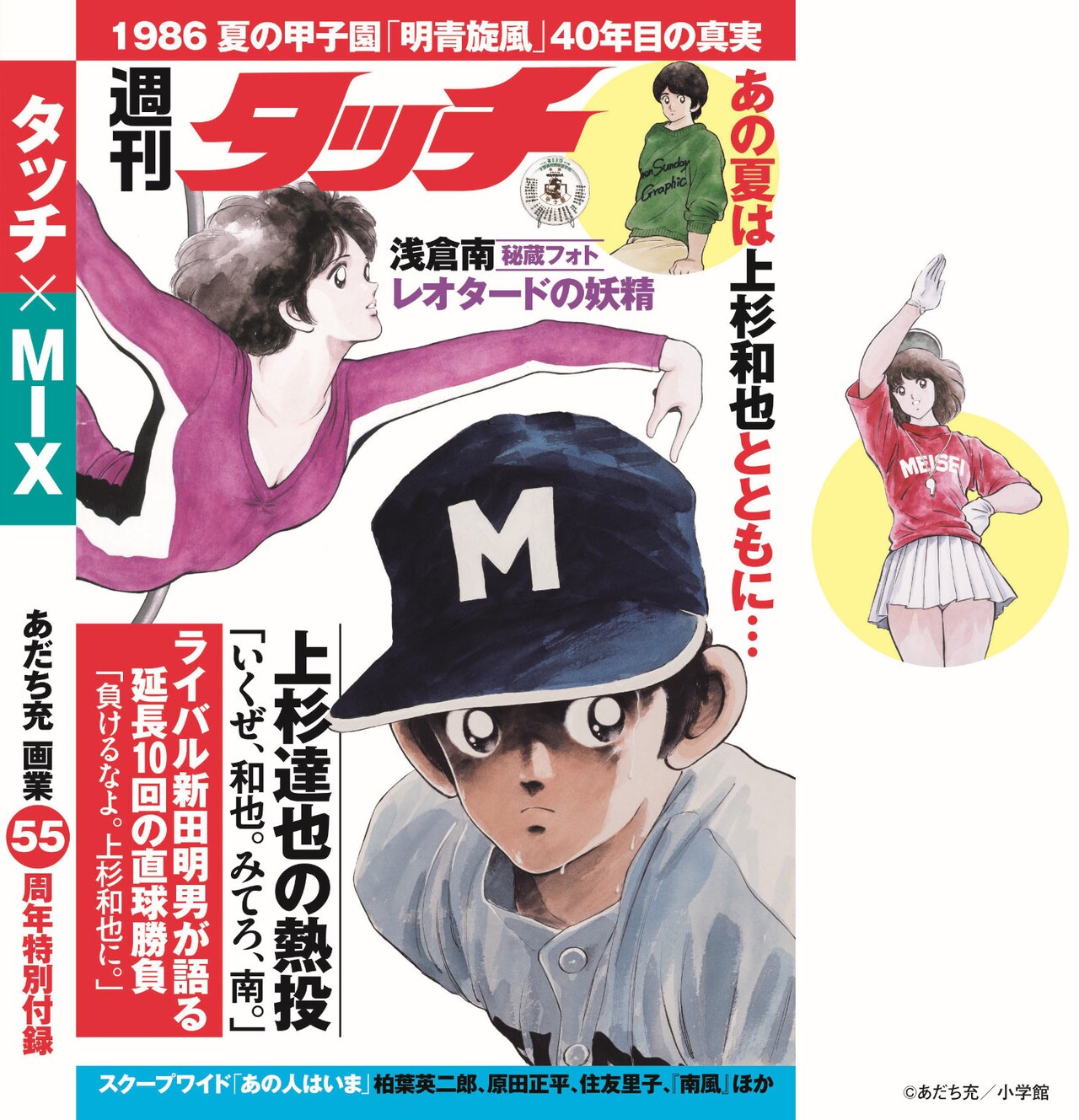 タッチ」のカバーデザイン (c)あだち充／小学館 - 「タッチ