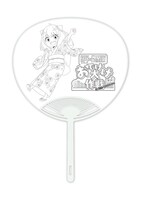 縁日で用意されるうちわのイメージ