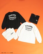 「モノクロプリント長袖Tシャツ」