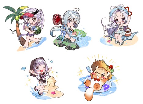 「限定水面アクリルキーホルダー」用のイラスト