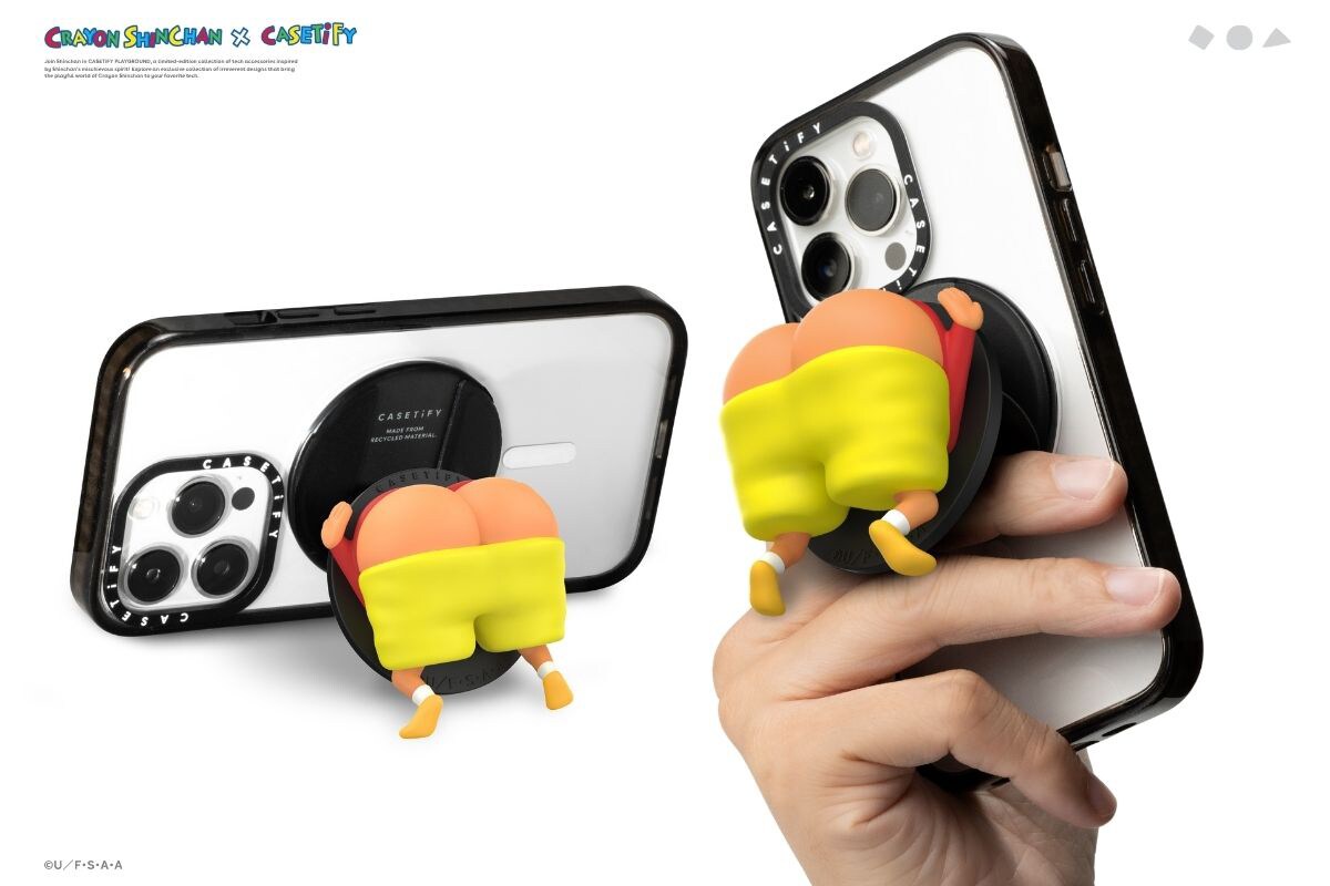 クレヨンしんちゃん CASETiFY スマホグリップ クレヨンしんちゃん コレクティブルグリップスタンド