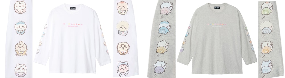 Chiikawa Baby長袖Tシャツ」 - 「Chiikawa Baby」おくるみやベビー服姿