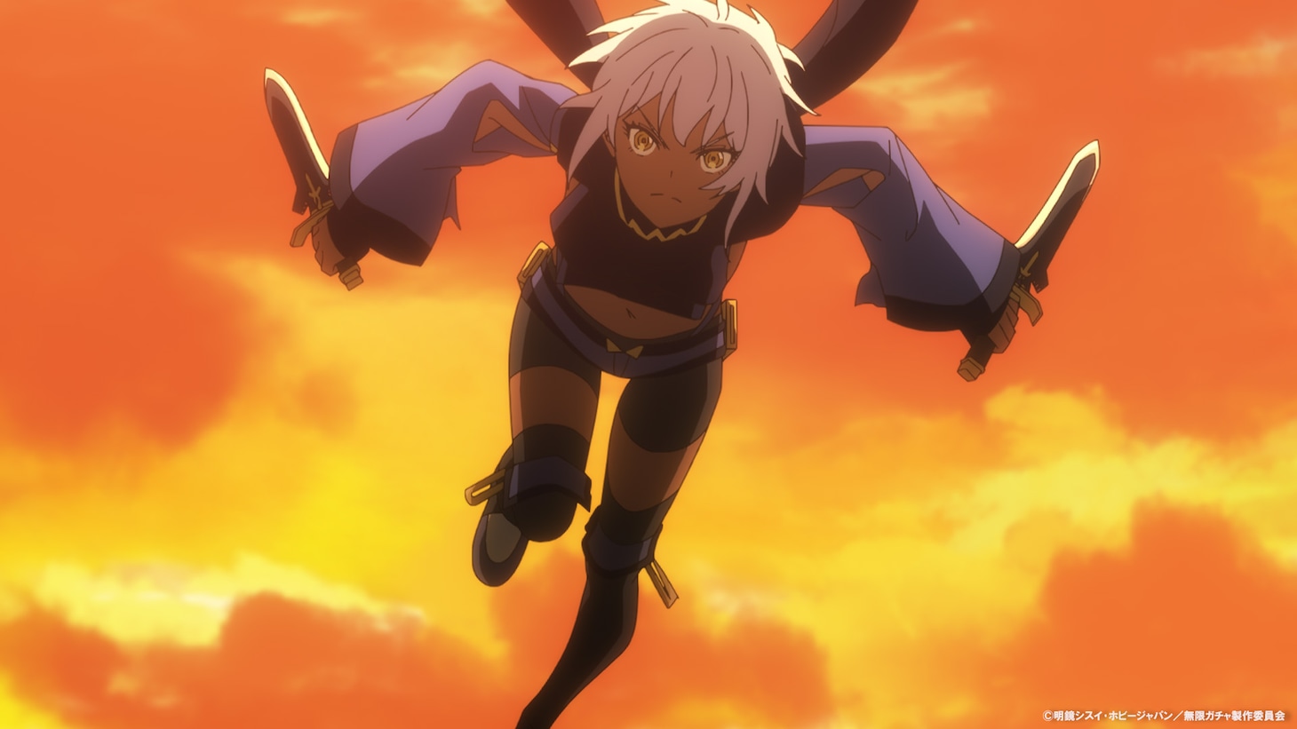 TVアニメ「信じていた仲間達にダンジョン奥地で殺されかけたがギフト『無限ガチャ』でレベル9999の仲間達を手に入れて元パーティーメンバーと世界に復讐＆『ざまぁ！』します！」メインPVより (c)明鏡シスイ・ホビージャパン／無限ガチャ製作委員会