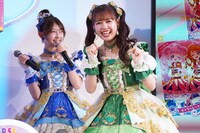 「ひみつのアイプリ」に挑戦する吉川ひよりと、サポートする辻野かなみ