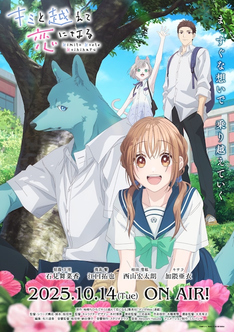TVアニメ「キミと越えて恋になる」キービジュアル (c)柚樹ちひろ／集英社・キミ越え製作委員会