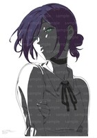 「劇場版『チェンソーマン レゼ篇』レゼ＆マキマ特製両面ピンナップ」より、表面のレゼ (c)2025 MAPPA／チェンソーマンプロジェクト (c)藤本タツキ／集英社