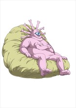 ギョロギョロ（CV：子安武人） (c)ONE・村田雄介／集英社・ヒーロー協会本部