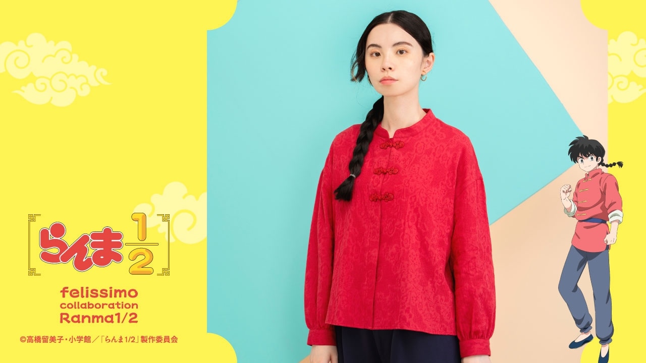 【限定コラボ】らんま1／2チャイナブラウス　完売品・コーデュロイチャイナボタン 限定コラボ】らんま1／2チャイナブラウス 完売品・コーデュロイ