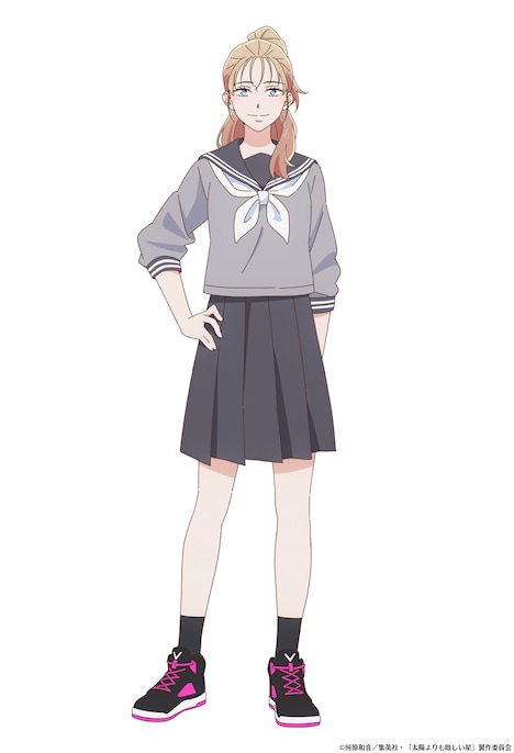 神城昴（CV：白石晴香）。光輝の従姉で、高校3年生。なんでもこなせる完璧超人で、生徒から憧れの的。先生からの信頼も厚い。  (c)河原和音/集英社・「太陽よりも眩しい星」製作委員会