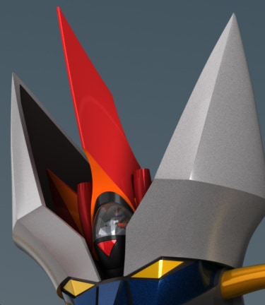 「偉大な勇者 グレートマジンガー 巨大メタル・ギミックモデルをつくる」の頭部コクピットのブレーンコンドル