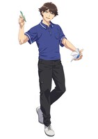 楠木湊（CV：坂田将吾）。幼い頃から人ならざる存在が視える24歳の青年。管理人として楠木邸に1人で住むことになり、山神ら神々や霊獣たちと関わることに。文字に祓いの力を宿す特殊な能力を持ち、その護符の力は桁外れ。 (c) 2025 えんじゅ/KADOKAWA/「神の庭付き楠木邸」製作委員会