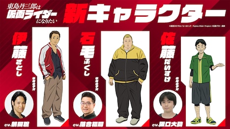 TVアニメ「東島丹三郎は仮面ライダーになりたい」の追加キャスト